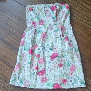 Old Navy Size 12 Floral Strapless‎ Dress